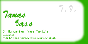 tamas vass business card